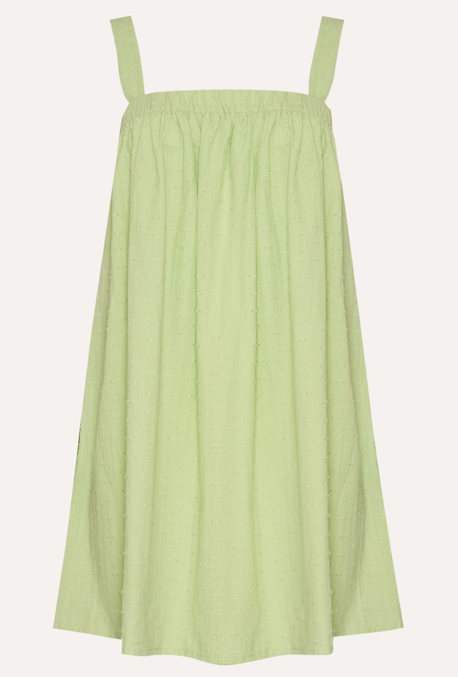 Women Girl and the Sun Dresses | Bronte Mini Dress-Apple Green