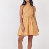 Women Girl and the Sun Dresses | Tahiti Mini Dress-Apricot Orange