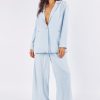 Women Girl and the Sun Tops | Fields Blazer-Sky Blue