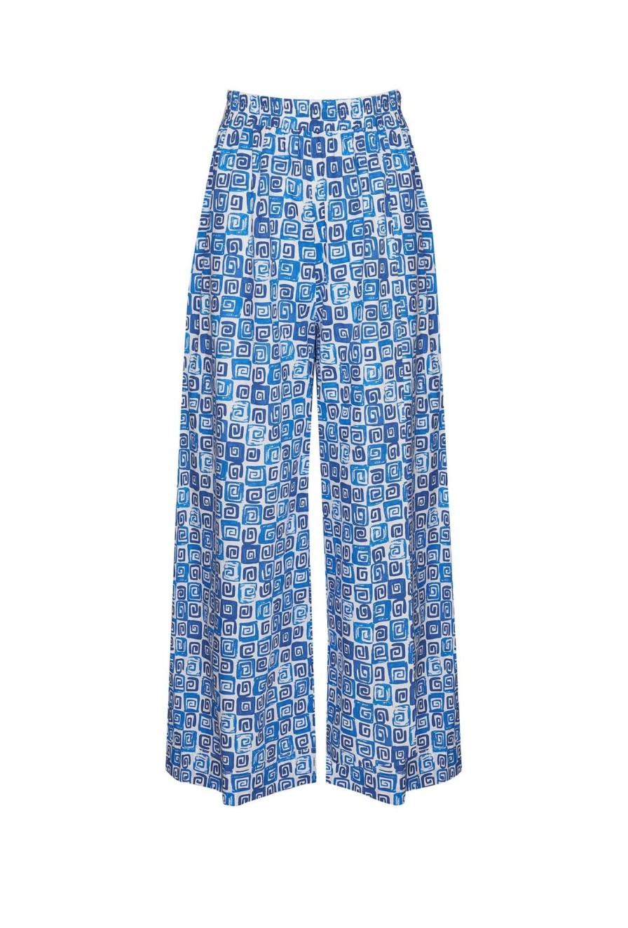 Women Girl and the Sun Bottoms | Calypso Pants-Ocean Print