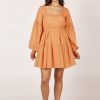 Women Girl and the Sun Dresses | Pure Sun Mini Dress-Burnt Orange