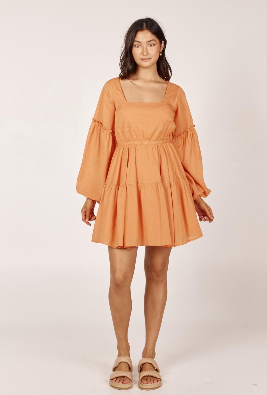 Women Girl and the Sun Dresses | Pure Sun Mini Dress-Burnt Orange