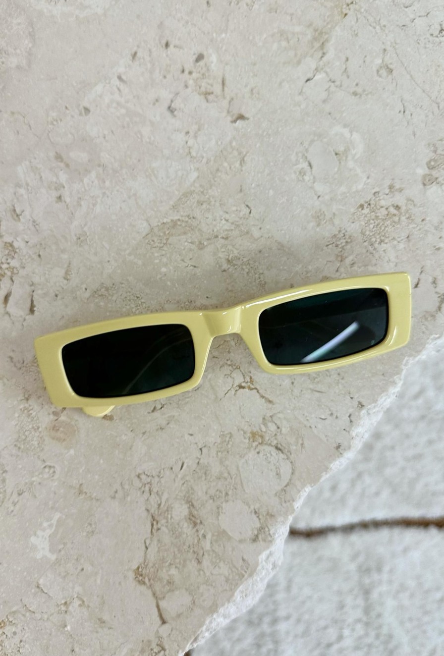 Women Girl and the Sun Other Accessories | Tru Rectangle Sunglasses-Yellow