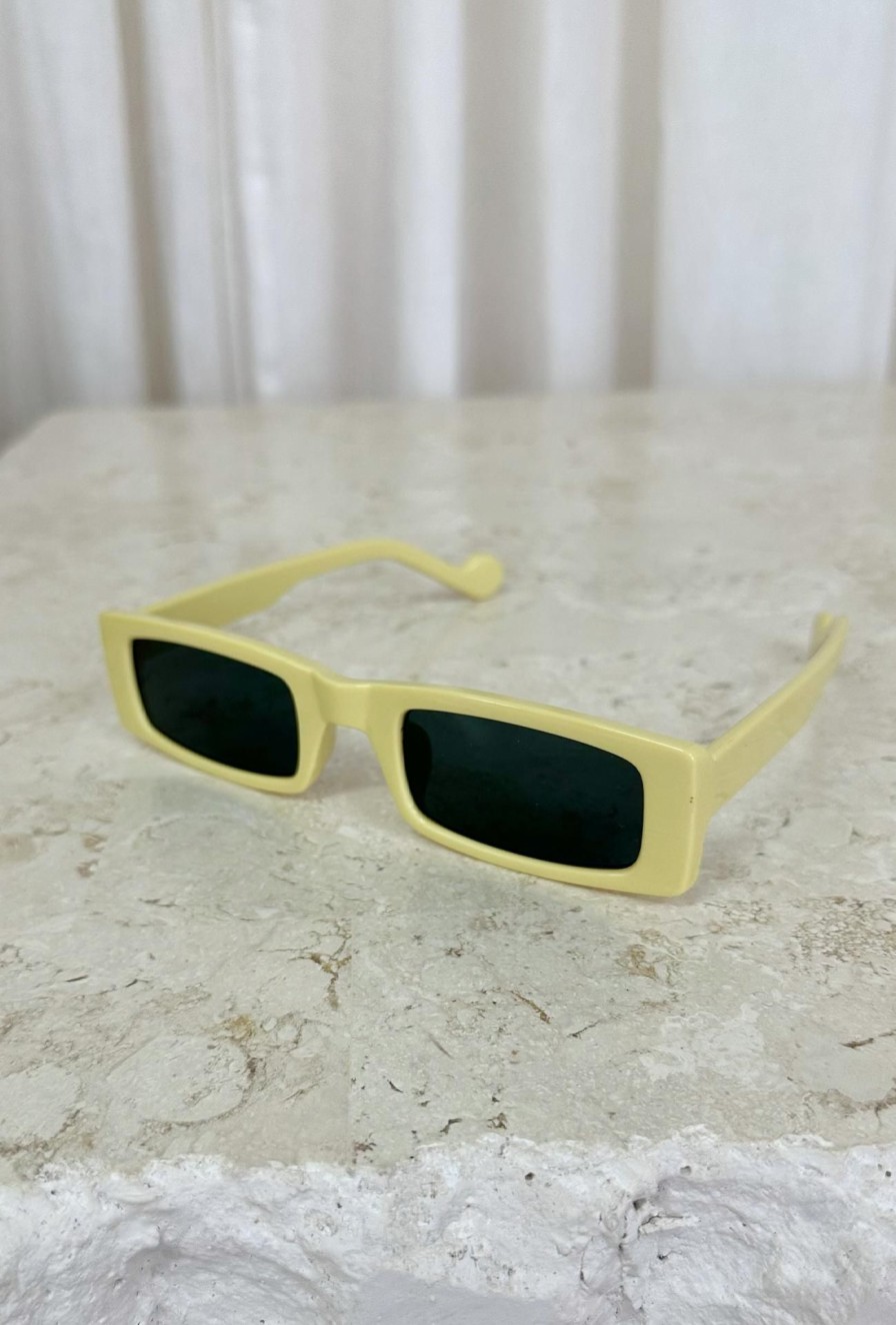 Women Girl and the Sun Other Accessories | Tru Rectangle Sunglasses-Yellow