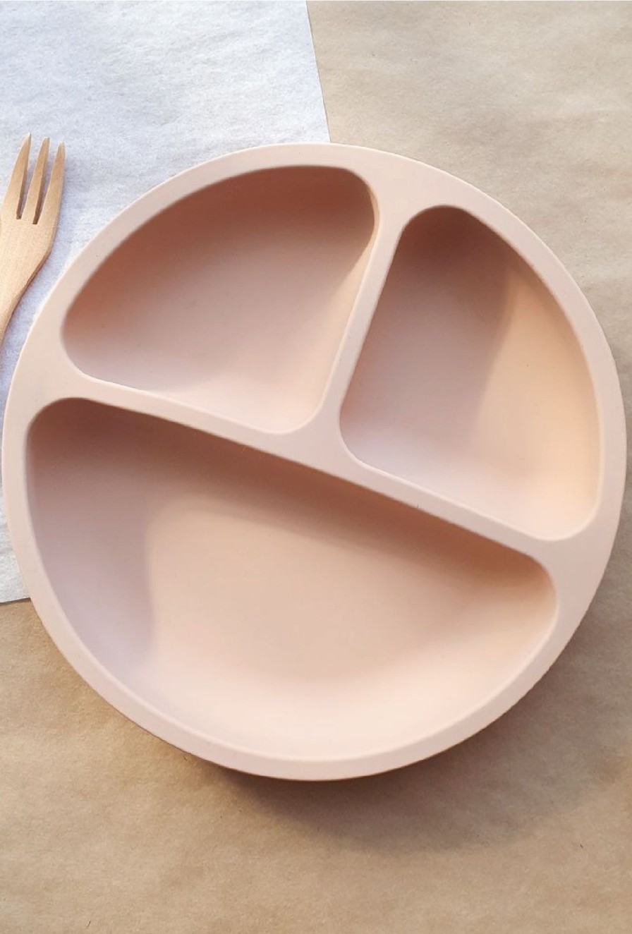 Kids Girl and the Sun | Silicone Divided Plate/Nude