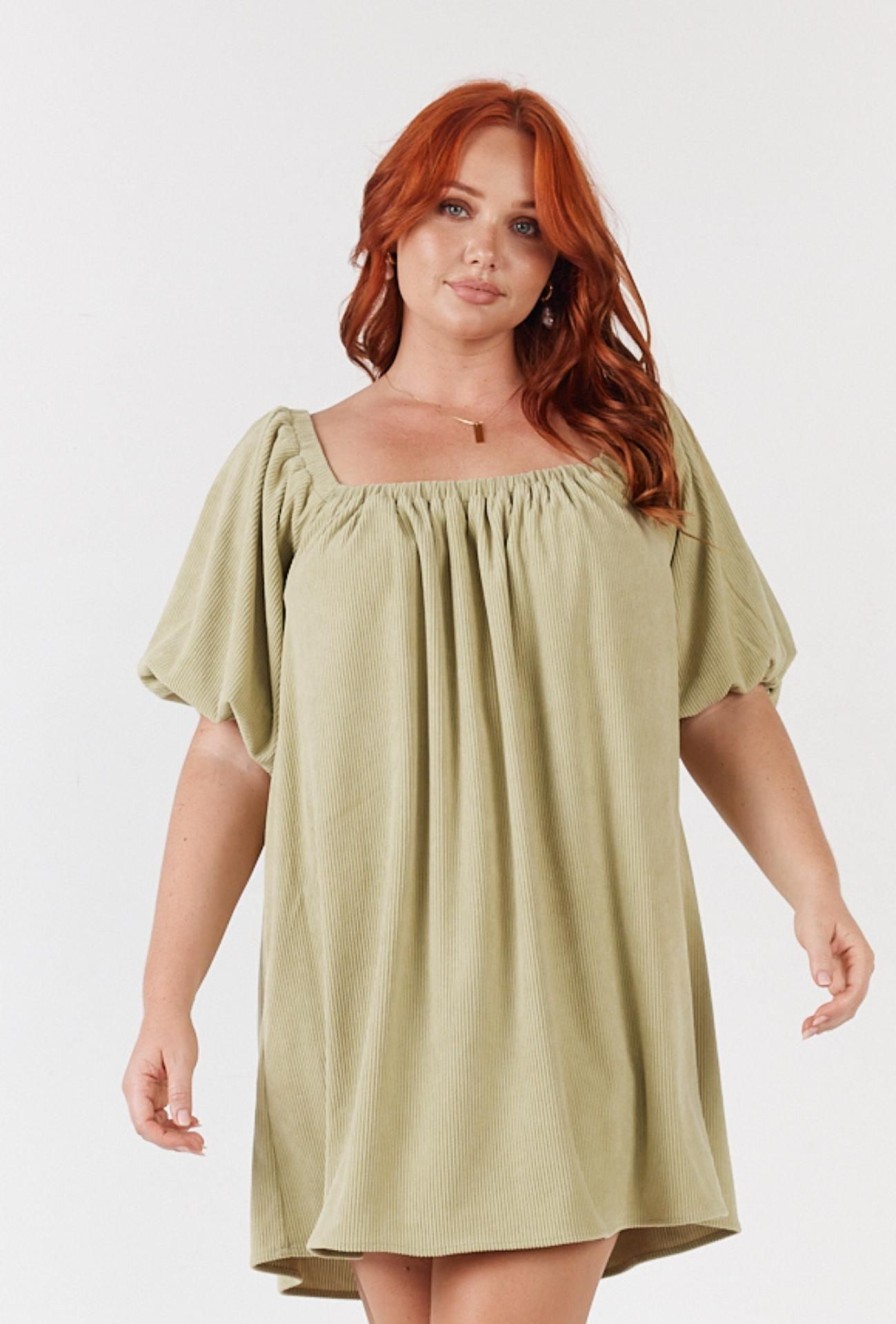 Women Girl and the Sun Dresses | Refresh Mini Dress-Green