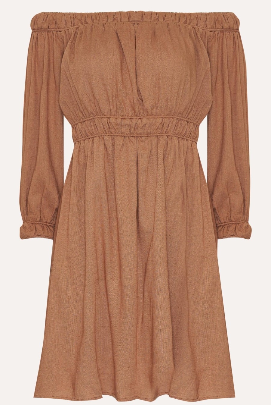 Women Girl and the Sun Dresses | Reign Mini Dress-Toffee