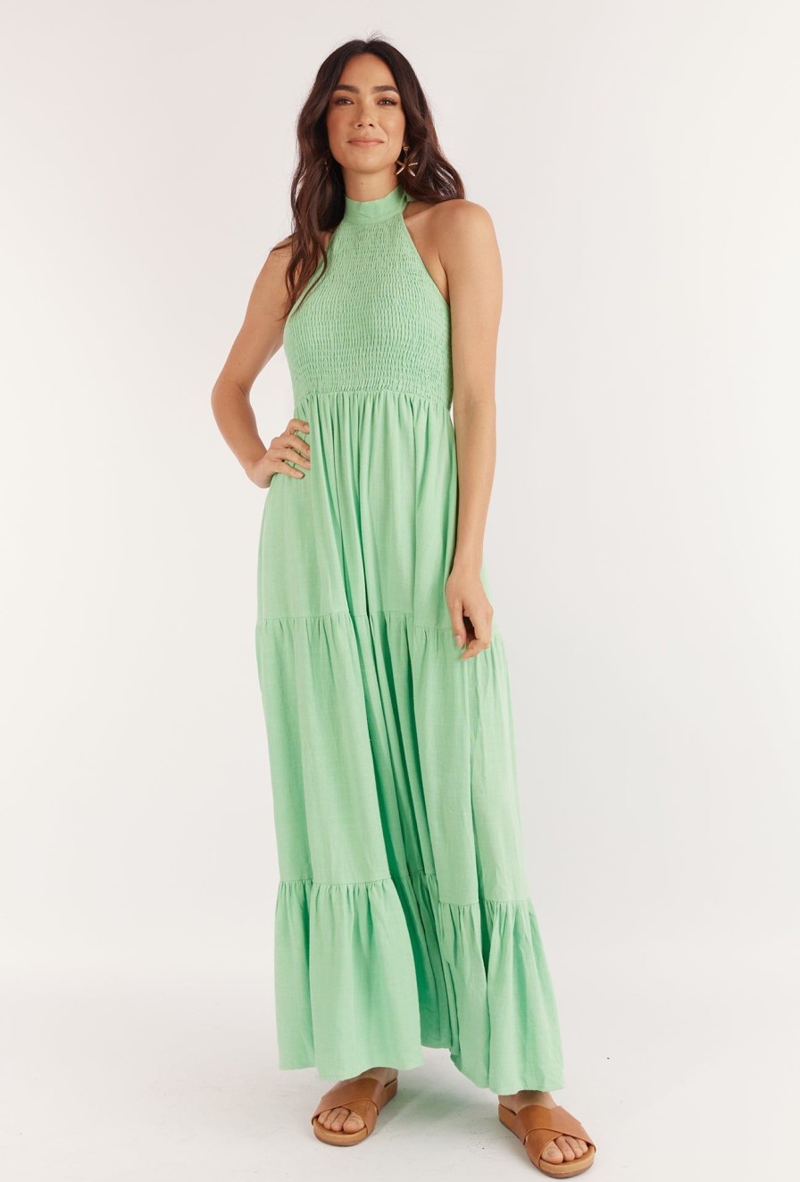 Women Girl and the Sun Dresses | Helene Maxi Dress-Seafoam Green