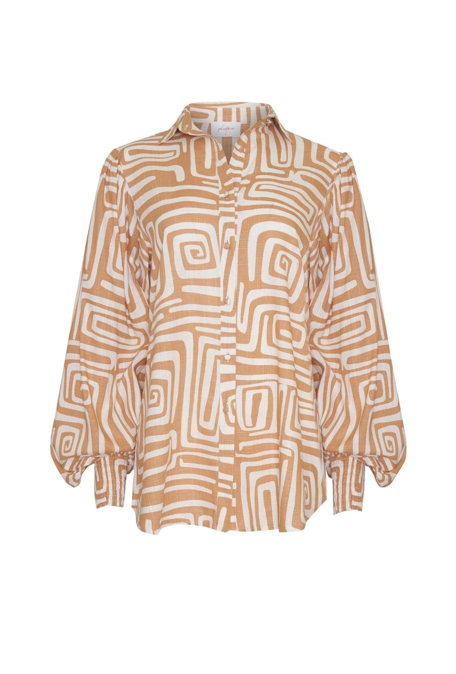 Women Girl and the Sun Tops | Gianna Top-Terraza Print