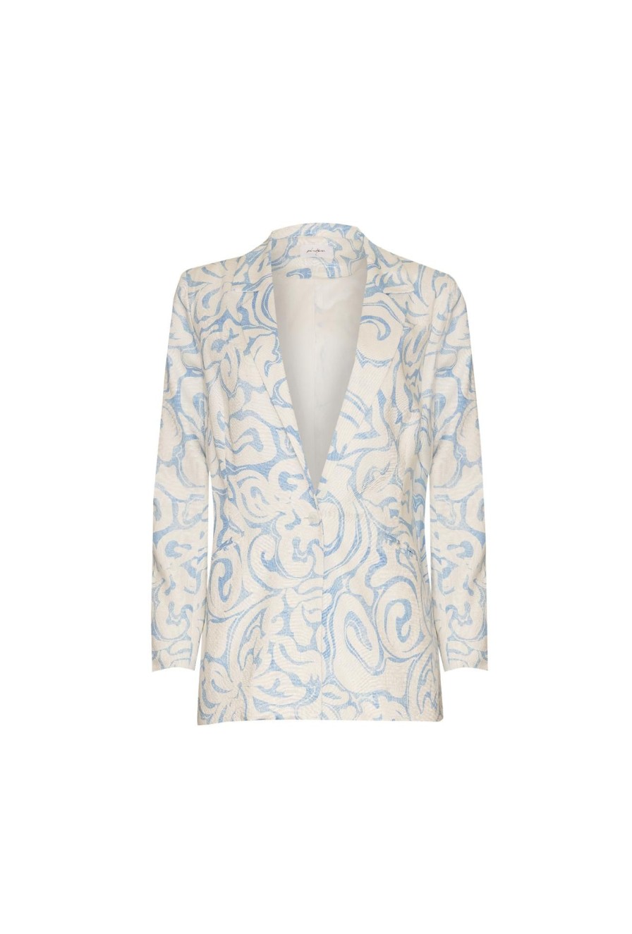 Women Girl and the Sun Tops | Fields Blazer-Thalassa Print