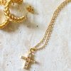 Women Girl and the Sun Other Accessories | Cross Necklace-Gold