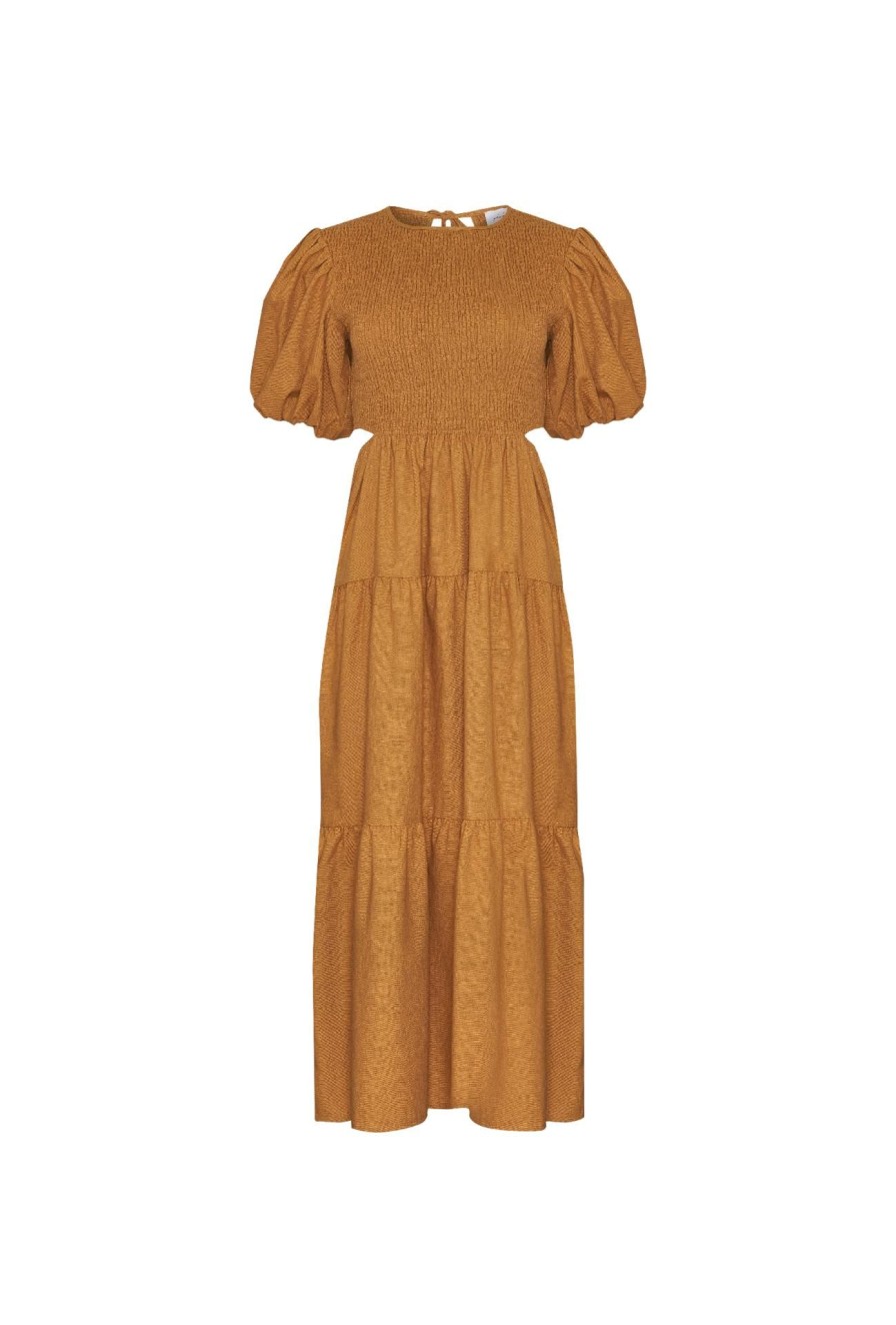 Women Girl and the Sun Dresses | Rita Maxi Dress-Caramel