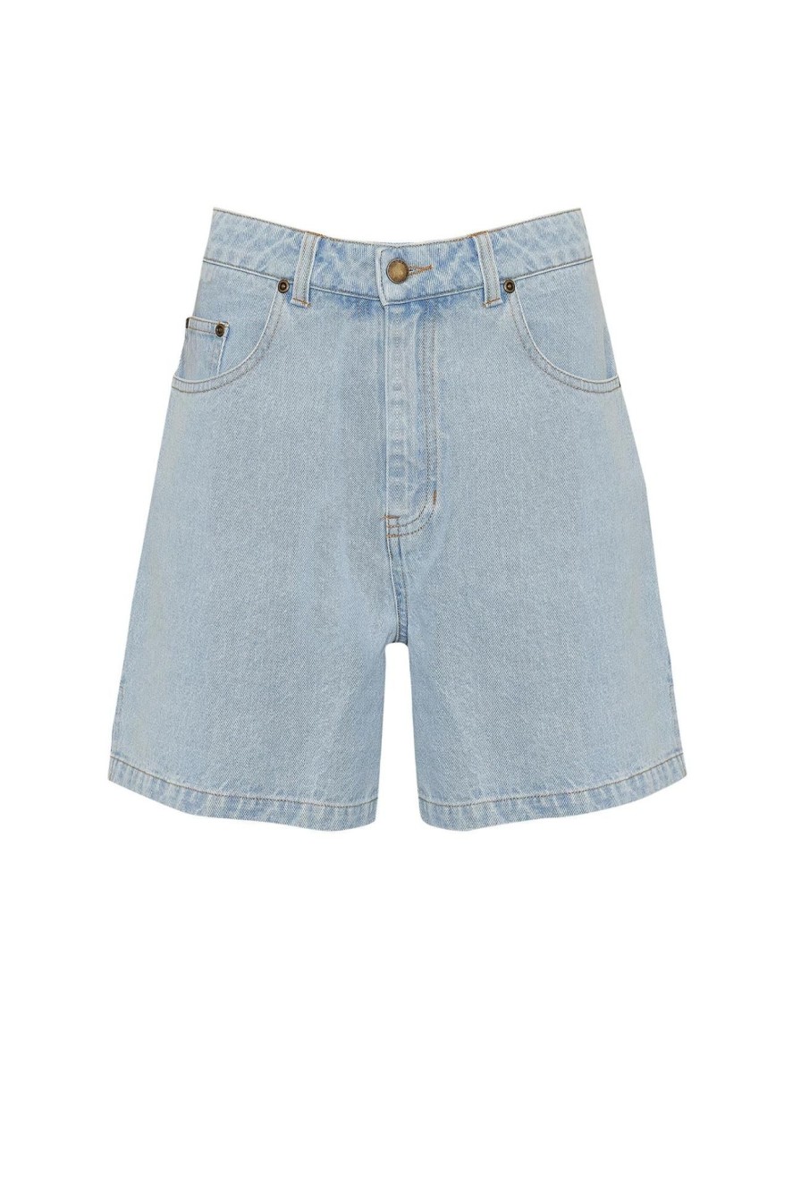 Women Girl and the Sun Bottoms | Gypsy Shorts-Light Blue Wash