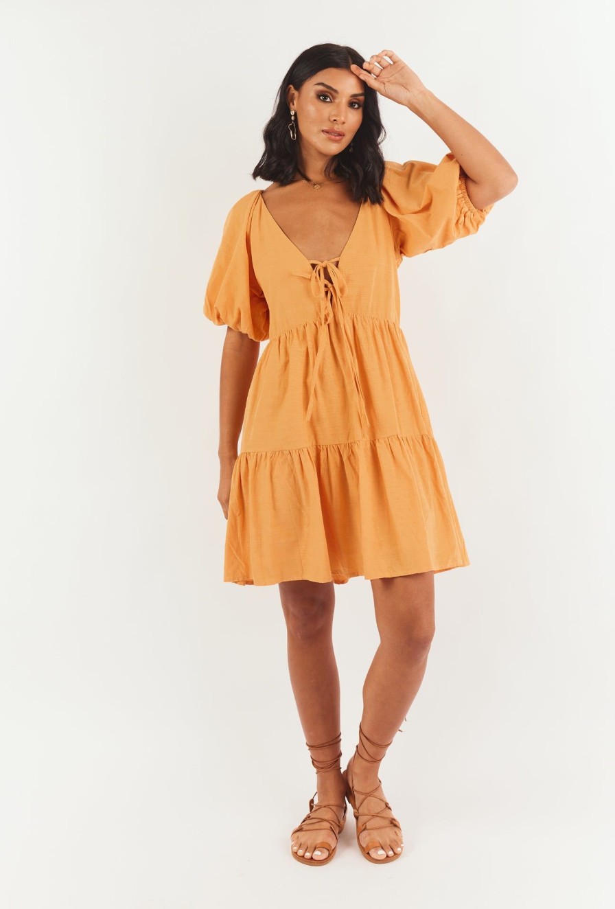 Women Girl and the Sun Dresses | Violeta Mini Dress-Mandarin