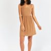 Women Girl and the Sun Dresses | Janna Mini Dress-Walnut