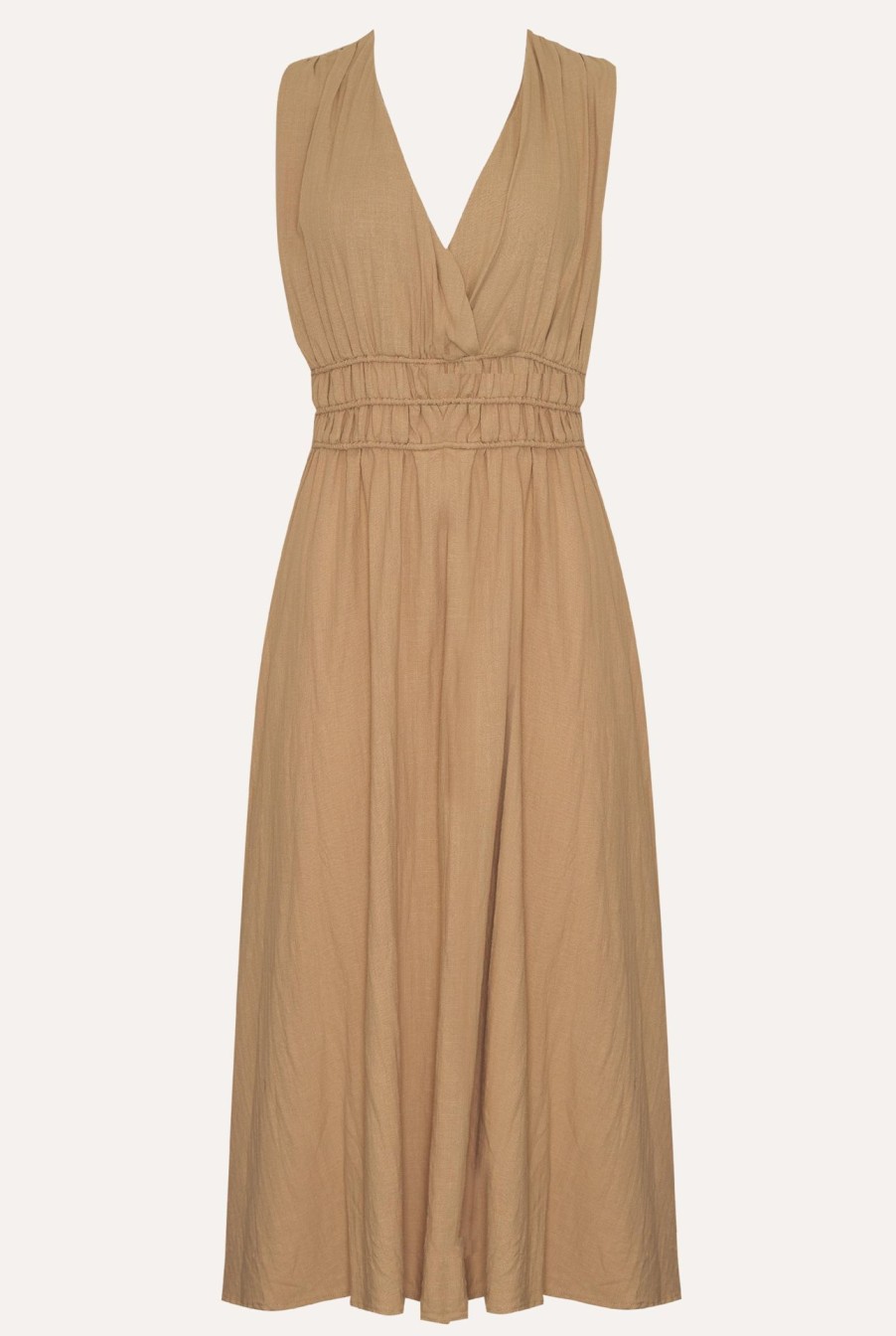 Women Girl and the Sun Dresses | Della Midi Dress-Khaki