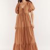 Women Girl and the Sun Dresses | Valentina Maxi Dress-Brown Spot