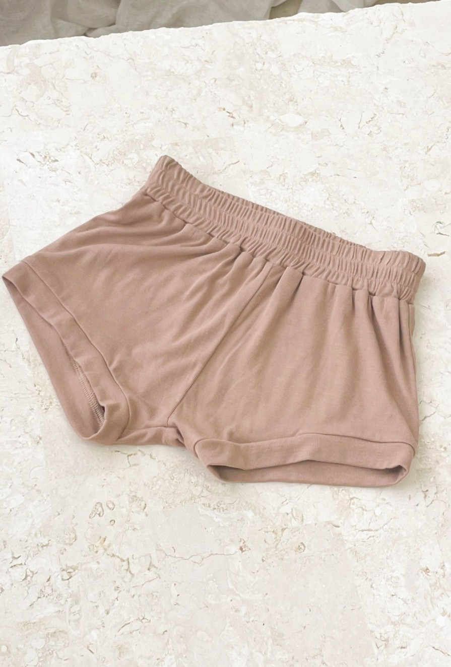 Kids Girl and the Sun | Kids Como Shorts-Light Brown